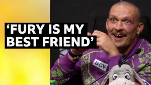 Fury vs Usyk 2: Oleksandr Usyk 'respects' Tyson Fury but says Frank Warren is 'blind'