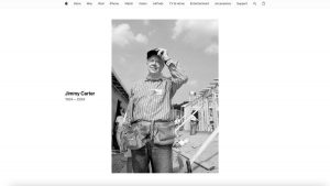 Apple honors Jimmy Carter with a rare homepage takeover