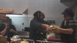 Chipotle Customer Slams Worker In Face With Burrito Bowl, Video