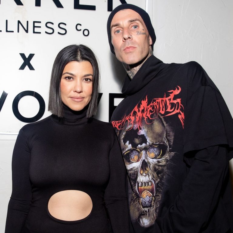 Kourtney Kardashian & Travis Barker Share Family Pic With Baby Rocky