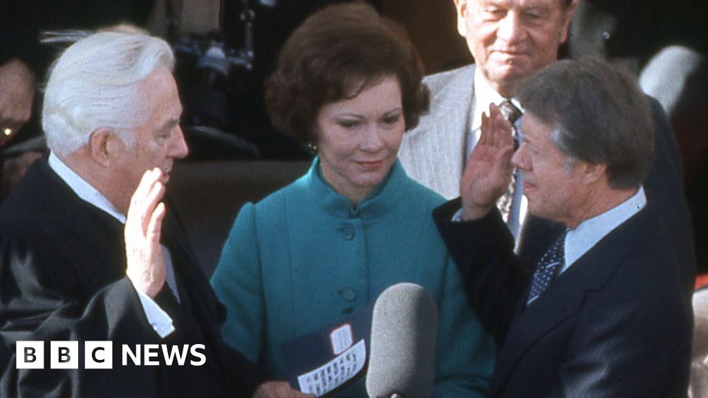 Watch the moment he was sworn in as president in 1977