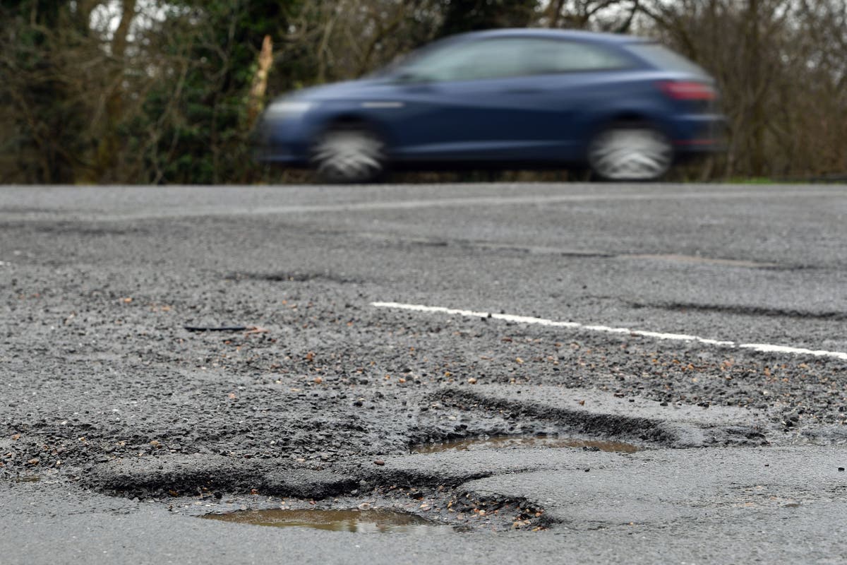 Areas with worst potholes revealed as Labour tells councils to ‘get on’ with repairs