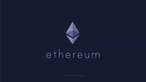 Ethereum logo with a futuristic chart displaying potential growth in 2025.