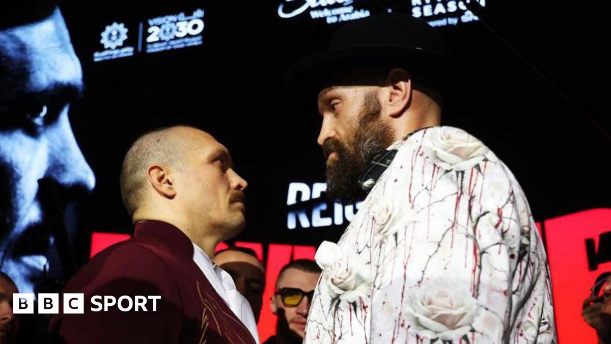 Fury vs Usyk 2: Tyson Fury dragged away from 11-minute plus face-off with Oleksandr Usyk