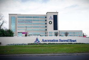 a photo of outside an Ascension hospital from the road in Florida