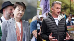 Caroline Lucas, Chris Packham. Pics: Reuters