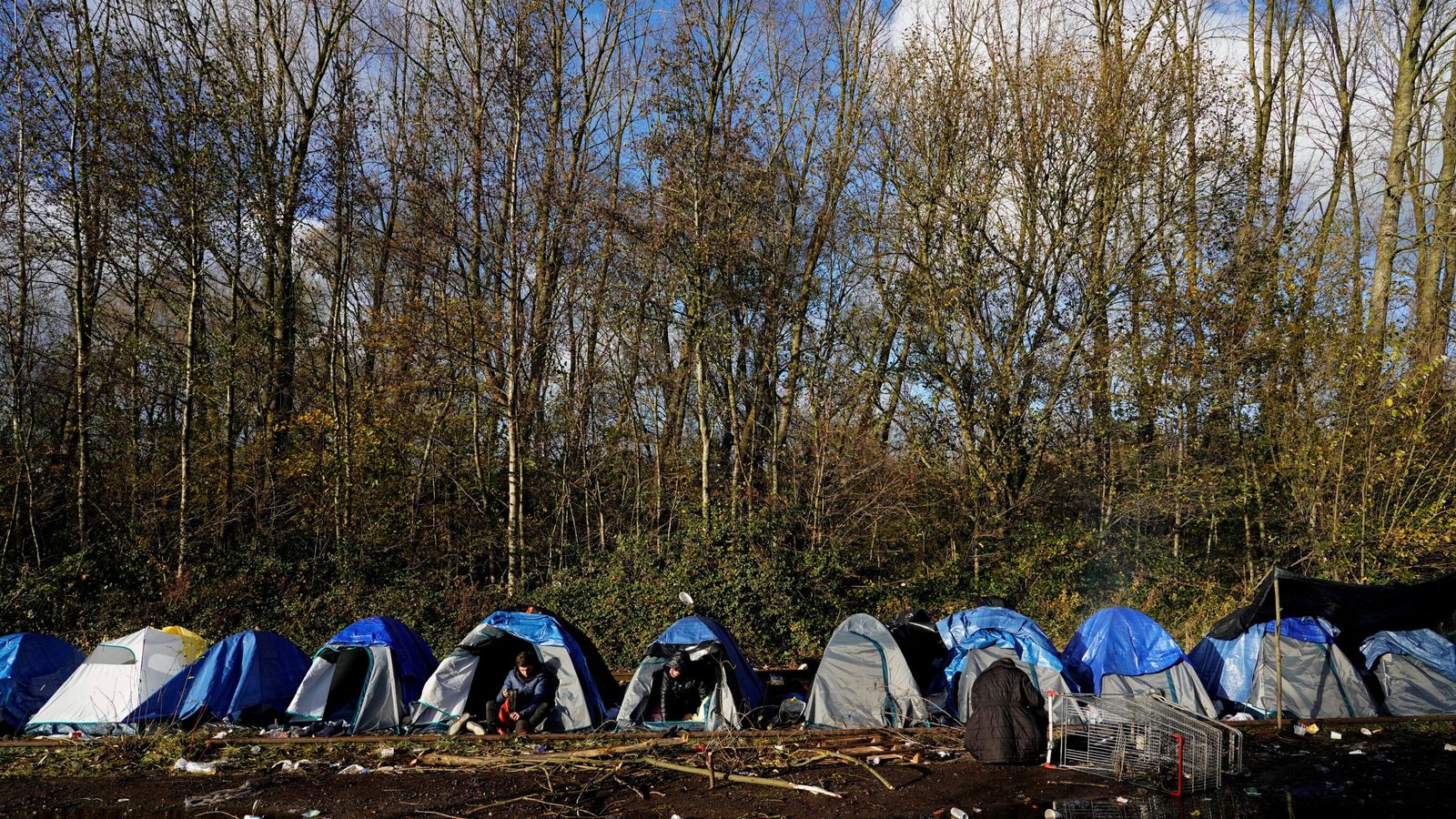 A makeshift camp in Loon-Plage near Dunkirk, France in 2021. File pic: Reuters