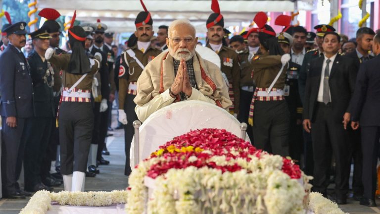 Narendra Modi among mourners as former Indian PM Manmohan Singh cremated after state funeral | World News