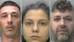 (L-R) Nicolae Boia, Laura Miron, and Oviliv Firan. Pic: Surrey Police