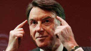 Peter Mandelson pictured in 2010 when he was the business secretary. Pic: Reuters