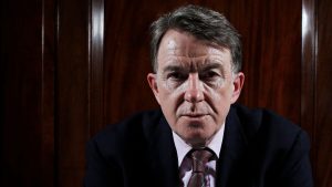 Former government minister and EU trade commissioner, Peter Mandelson, poses for a photograph during a Reuters interview in London February 22, 2013. Prime Minister David Cameron risks wrecking Britain's financial centre with his bid to wrest back powers from the European Union ahead of a vote on whether to leave, one of the UK's most influential Europhiles says. Mandelson, once one of Britain's most powerful men, told Reuters Cameron was imperilling the country's future by promising to claw ba