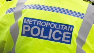 A view of a Metropolitan police officer on patrol, in London, Friday, Oct. 1, 2021.  (AP Photo/Frank Augstein)