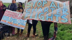 Protest against deportation flights