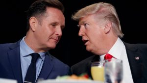 President-elect Donald Trump, right, with television producer Mark Burnett. File pic: AP