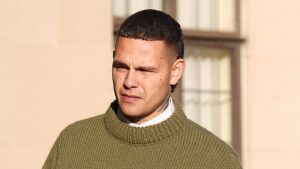 Tyron Frampton, known by the stage name Slowthai, arriving at Oxford Crown Court, where he is accused of two charges of rape. Frampton and Alex Blake-Walker, 27, deny three joint charges of rape and one of sexual assault against two women, which are alleged to have taken place on September 8 2021. Picture date: Tuesday November 26, 2024.