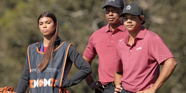 Tiger Woods issues defiant message after 15-year-old son Charlie hits hole-in-one at PNC Championship