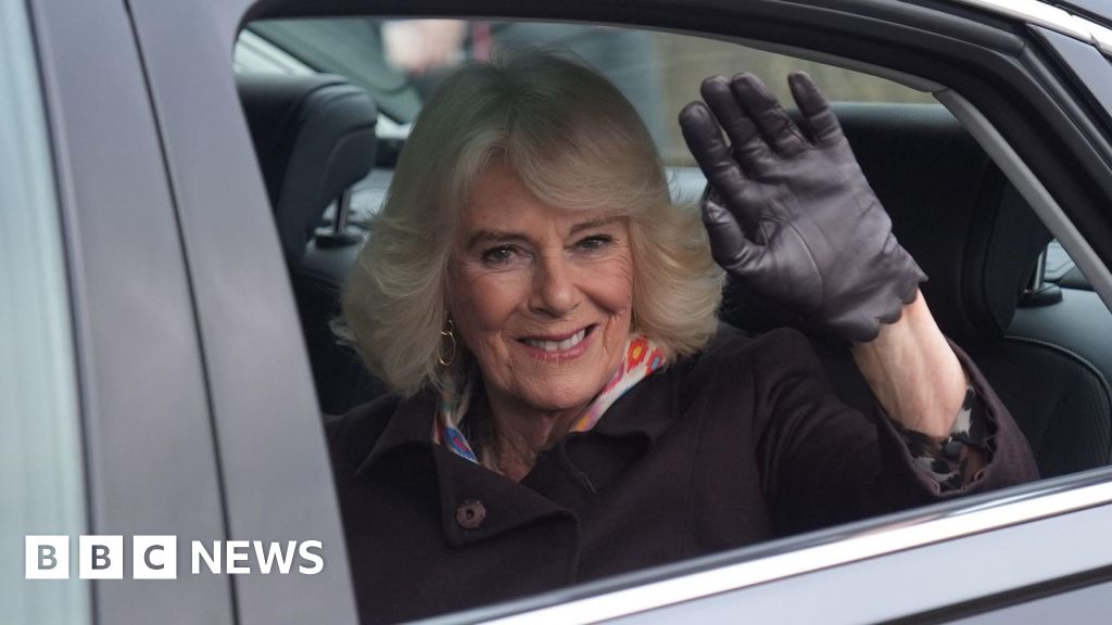 Queen Camilla praises hospices during visit to Swindon