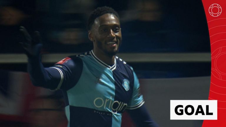 FA Cup: Brandon Hanlan puts League One Wycombe ahead against Portsmouth