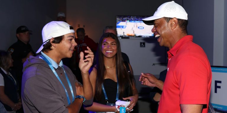 Tiger Woods mocked by son Charlie after disastrous debut in TGL with savage four-word barb