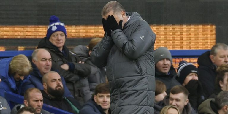 Tottenham fans call for Ange Postecoglou to be sacked immediately after Everton embarrassment