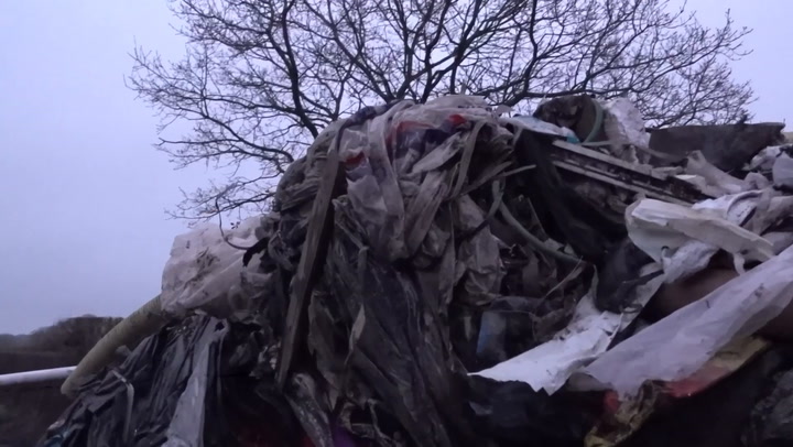 Shock after fly-tippers block more than 40ft along a two-lane road