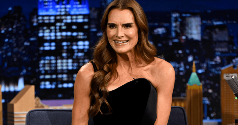 Brooke Shields’ Striking Black Dress Comes With a Bold Slit