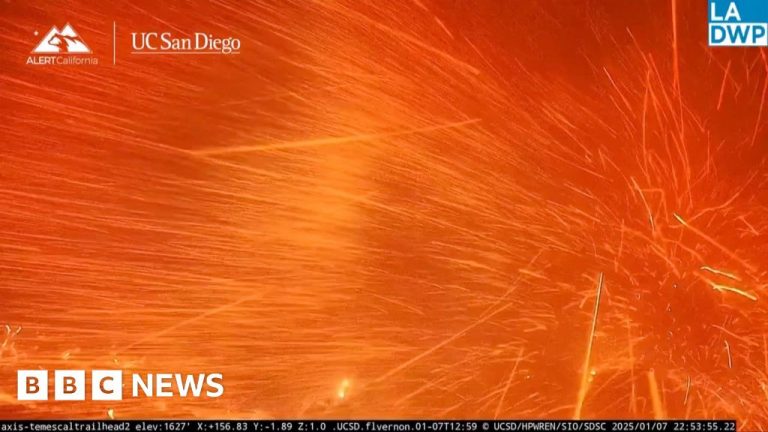 Timelapse captures intensity of roaring fire in Palisades