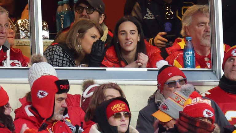 Taylor Swift Hugs Caitlin Clark During Chiefs Playoffs Win Over Houston Texans