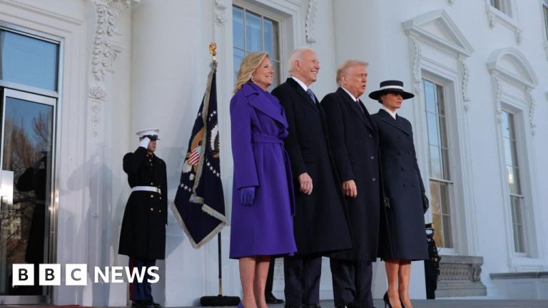 'Welcome home': Bidens greet Trumps at White House before inauguration