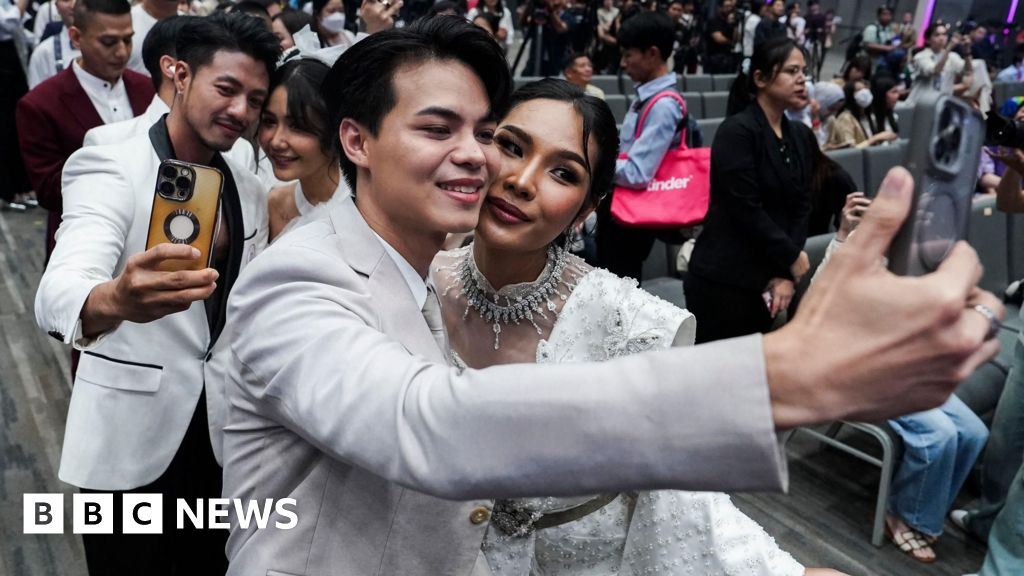 Couples wed in a riot of colour as same-sex marriage becomes legal