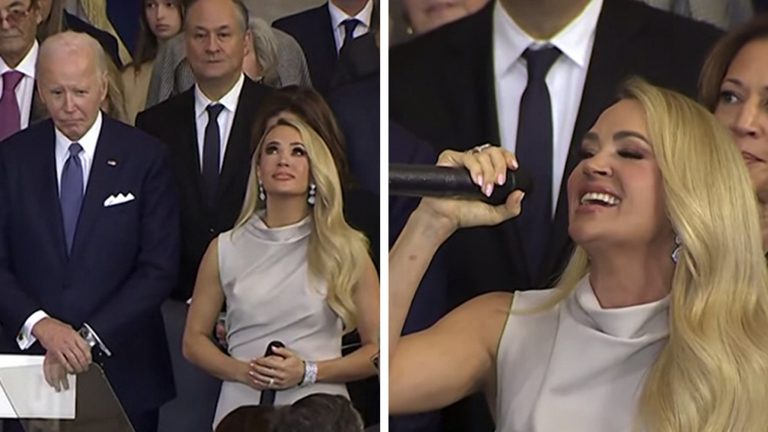 Carrie Underwood Forced to Sing A Cappella at Inauguration After Tech Glitch