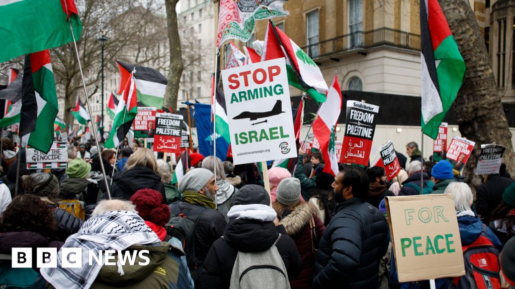 Eight arrested as thousands gather for London pro-Palestinian rally