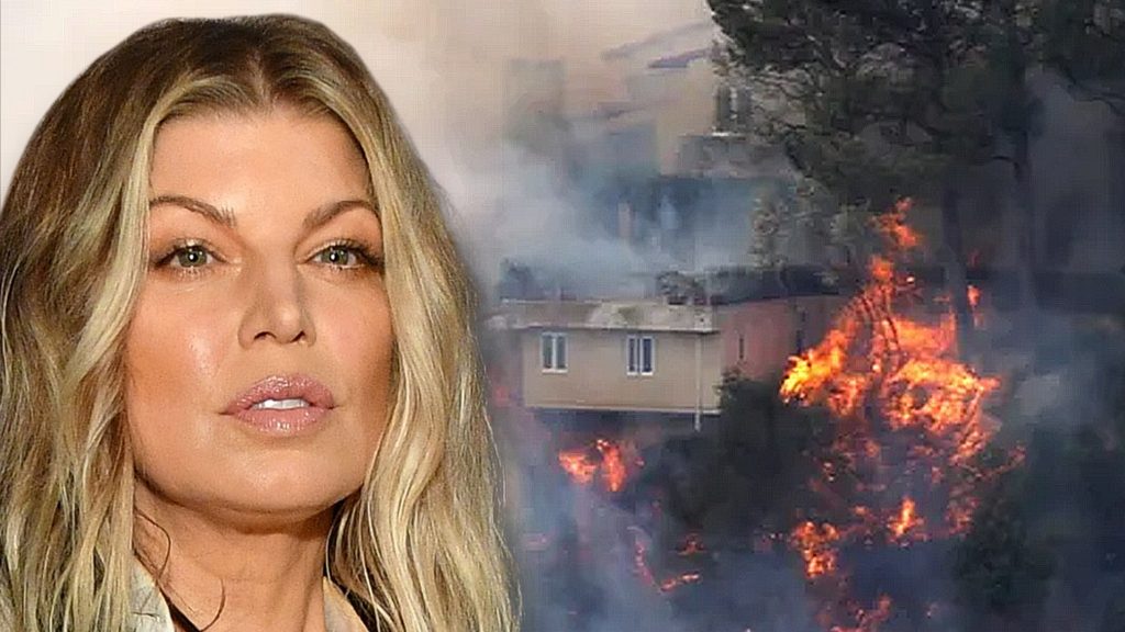 Fergie’s House Surrounded by Flames