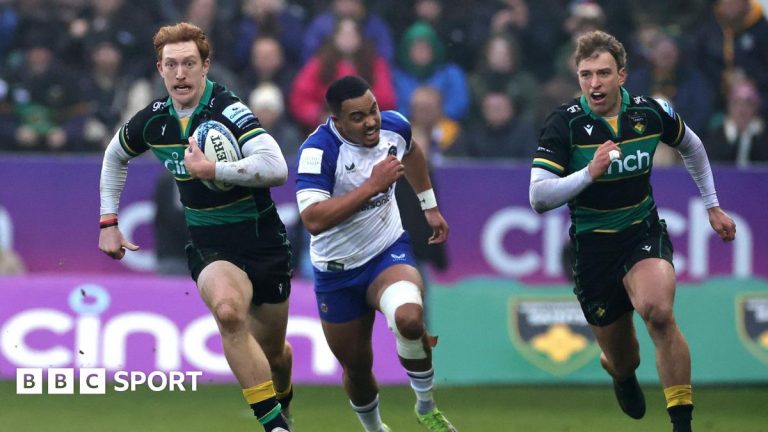 Northampton 35-34 Bath: Saints beat leaders Bath with last kick of the game