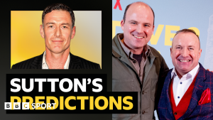 Premier League predictions: Chris Sutton v Bank of Dave 2 stars Rory Kinnear and Dave Fishwick