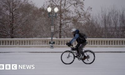 Rare snowstorm hits US south forcing mass flight cancellations