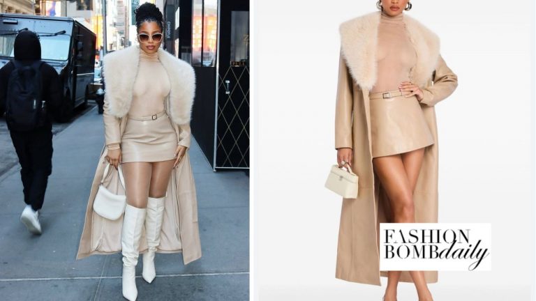 Chloe Bailey Stepped Out in a $1,900 Beige Retrofete Look While Doing Press in New York City