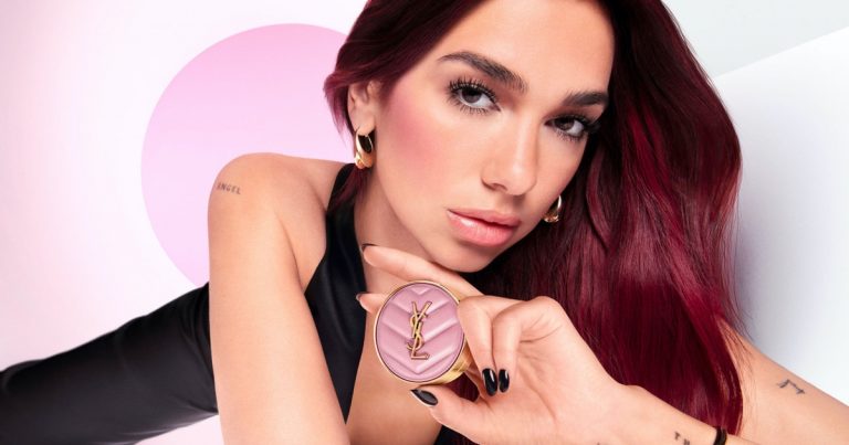 Dua Lipa Wows in YSL Beauty Make Me Blush Ad