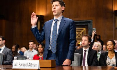 Sam Altman, chief executive officer and co-founder of OpenAI, swears in during a Senate Judiciary Subcommittee hearing in Washington, DC, US, on Tuesday, May 16, 2023. Congress is debating the potential and pitfalls of artificial intelligence as products like ChatGPT raise questions about the future of creative industries and the ability to tell fact from fiction. Photographer: Eric Lee/Bloomberg via Getty Images