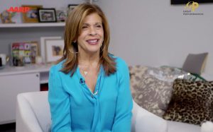 In this screengrab released on March 28, 2021, host Hoda Kotb speaks during the Movies for Grownups Awards with AARP the Magazine broadcast on March 28, 2021 by Great Performances on PBS.