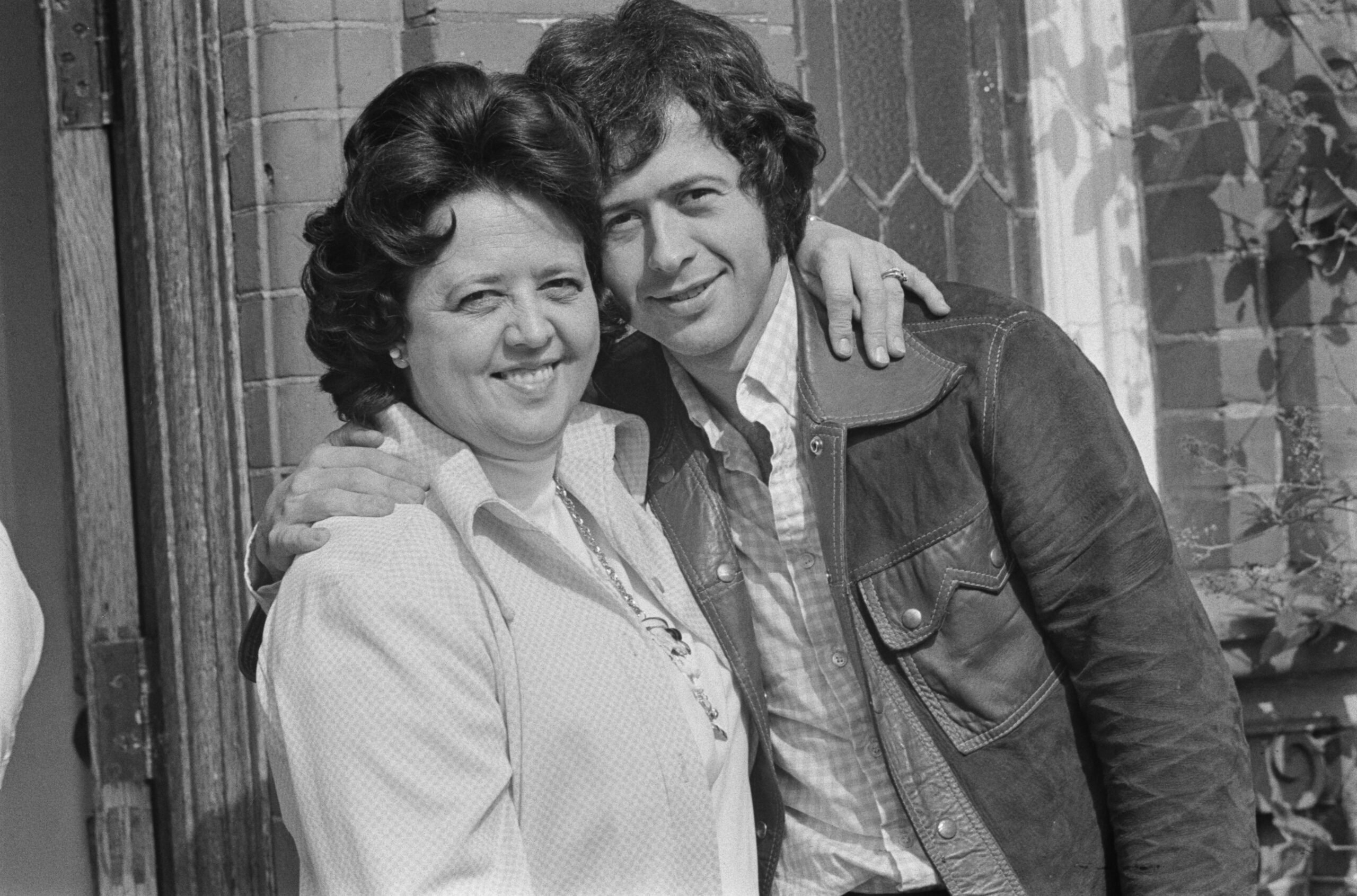 Singer Wayne Osmond, of American music group the Osmonds, with his mother Olive Osmond (1925 - 2004), during a visit to the UK, 20th August 1974.