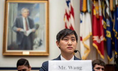 WASHINGTON, DC - JULY 18: CEO of Scale A.I. Alexandr Wang testifies during a House Armed Services Subcommittee on Cyber, Information Technologies and Innovation hearing about artificial intelligence on Capitol Hill July 18, 2023 in Washington, DC. The hearing focused on barriers that prevent the Department of Defense from adopting and deploying A.I. effectively and the risks from adversarial A.I. (Photo by Drew Angerer/Getty Images