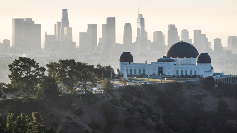 Fire Breaks Out in Griffith Park in Los Angeles