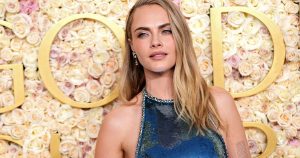 Cara Delevingne Sparkles in a Gucci Dress in Golden Globes 2025 Photos