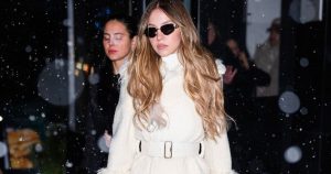 Sydney Sweeney’s All-White Ensemble Screams Winter Wonderland