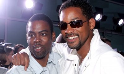 Actors Chris Rock and Will Smith arrive to the premiere of Hustle and Flow at the Cinerama Done on July 20, 2005 in Hollywood, California.