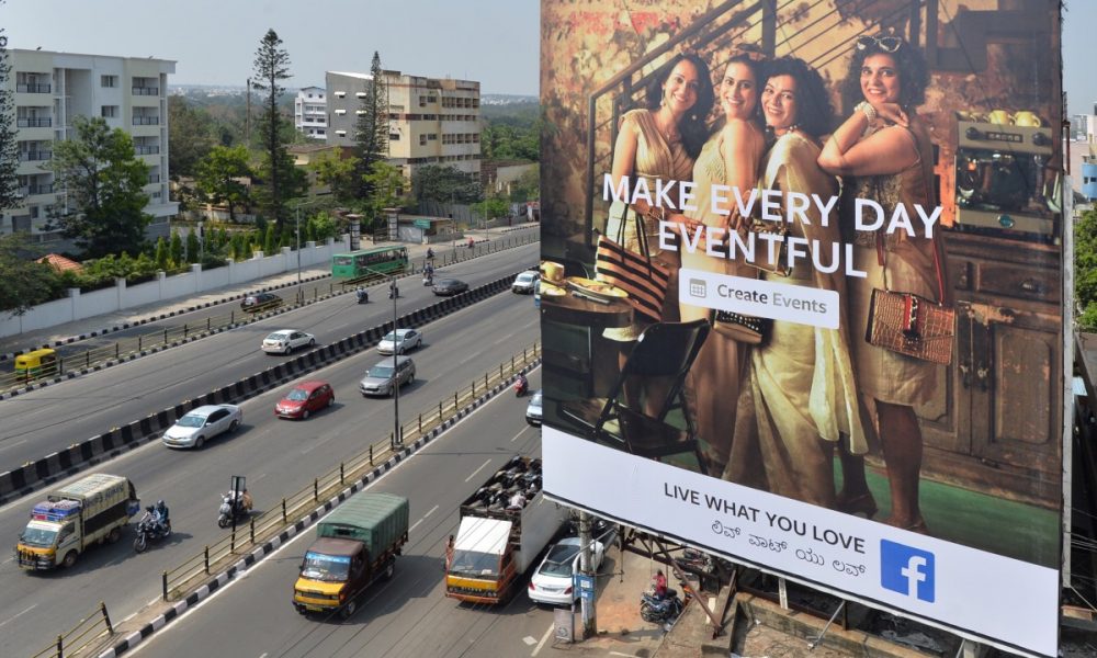 Facebook billboard in India