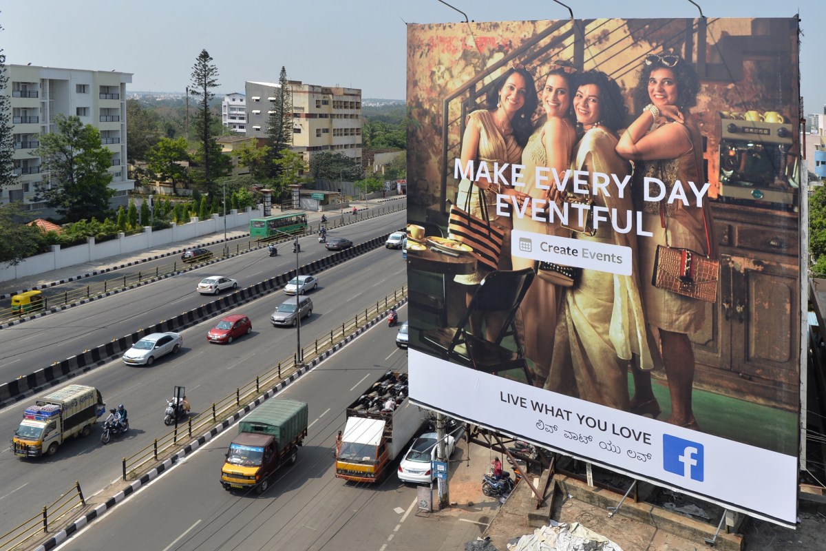 Facebook billboard in India