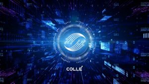 Colle AI iOS app showcasing NFT tools and multichain blockchain support on a smartphone screen.