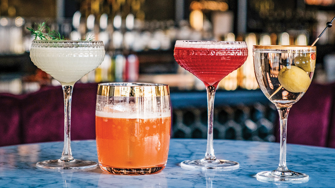 A selection of beverages at Lion’s Tale.